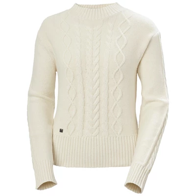 Chemises Helly Hansen W Siren Cable Knit Femme Blanche | 1097-VFHNB