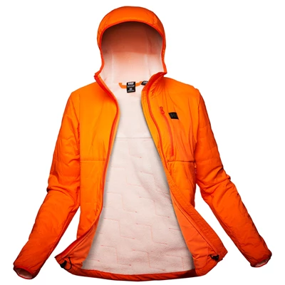 Couches Intermédiaires Helly Hansen W Lifaloft Air Encapuchonné Femme Orange Blanche | 2670-VKYBO