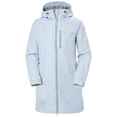 Manteaux De Pluie Helly Hansen W Long Belfast D'hiver Femme Grise Bleu | 2897-LBXEQ