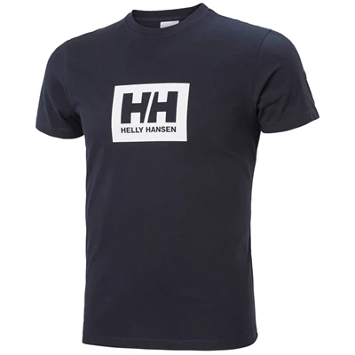 T Chemises Helly Hansen Hh Box Homme Bleu Marine | 1623-TFYOJ