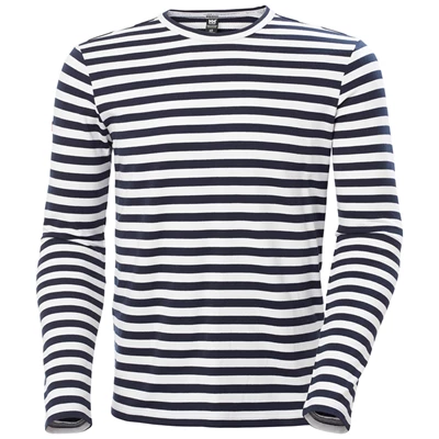 T Chemises Helly Hansen North Sea Long Sleeve Homme Bleu Marine Stripes | 2193-ZYPHD