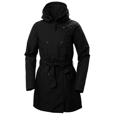 Vestes Parkas Helly Hansen W Welsey Ii Trench Insulated Femme Noir | 7526-LUWJN