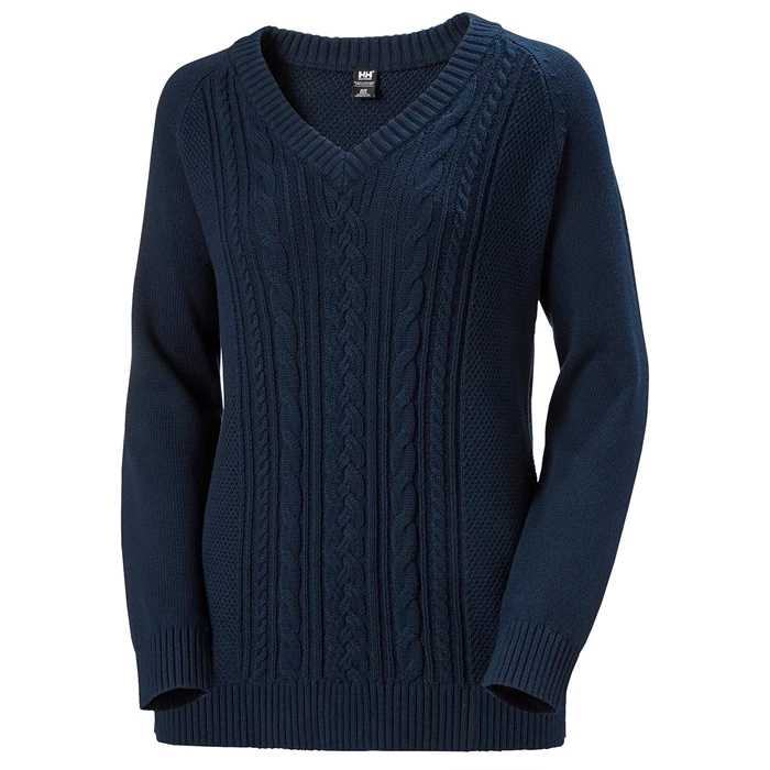 Chandails Helly Hansen W Fjord Cable Knit Femme Bleu Marine | 3018-TWMYJ