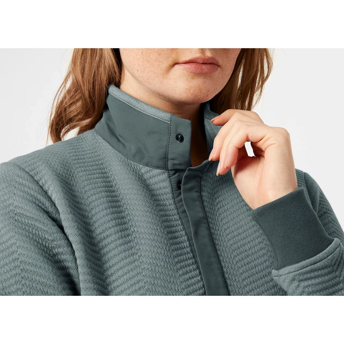 Chandails Helly Hansen W Lillo Snap Pullover Femme Grise | 0814-NYPZK