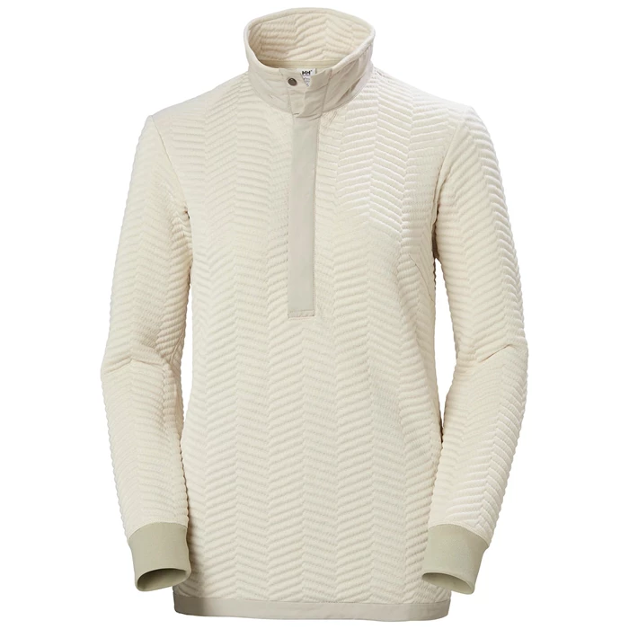 Chandails Helly Hansen W Lillo Snap Pullover Femme Blanche | 6054-LDNHV