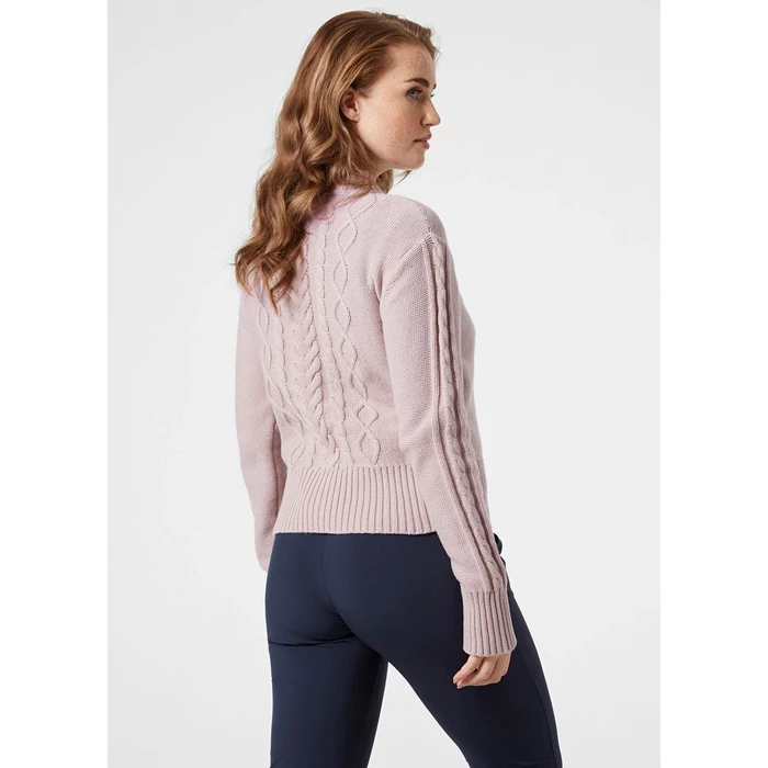 Chandails Helly Hansen W Siren Cable Knit Femme Grise | 2341-NIZYU