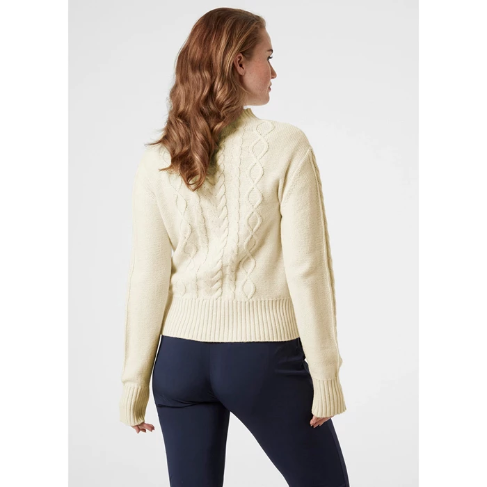 Chandails Helly Hansen W Siren Cable Knit Femme Blanche | 8034-EFSBM