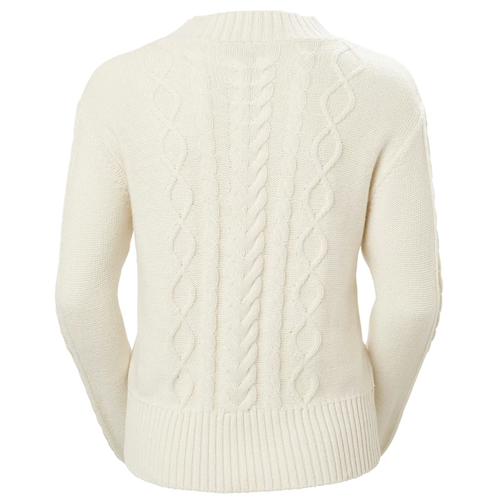 Chandails Helly Hansen W Siren Cable Knit Femme Blanche | 8034-EFSBM