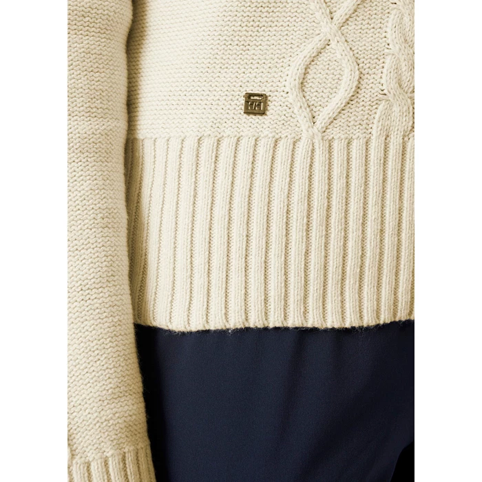 Chandails Helly Hansen W Siren Cable Knit Femme Blanche | 8034-EFSBM