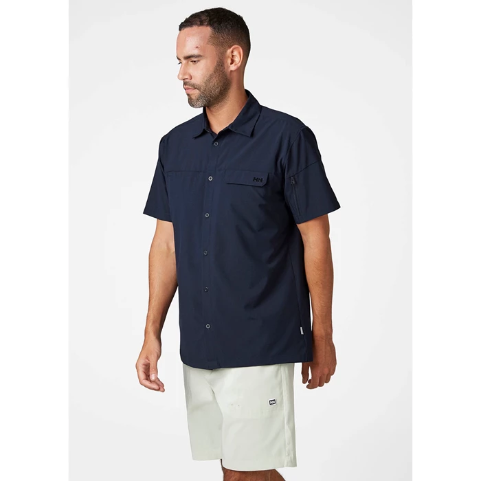 Chemises Helly Hansen Verven Ss Homme Bleu Marine | 4218-XBMQV