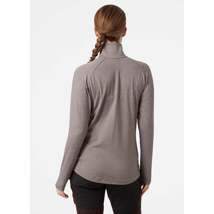 Couches Intermédiaires Actives Helly Hansen W Verglas 1/2 Zip Up Femme Grise Marron | 4617-YRTGB