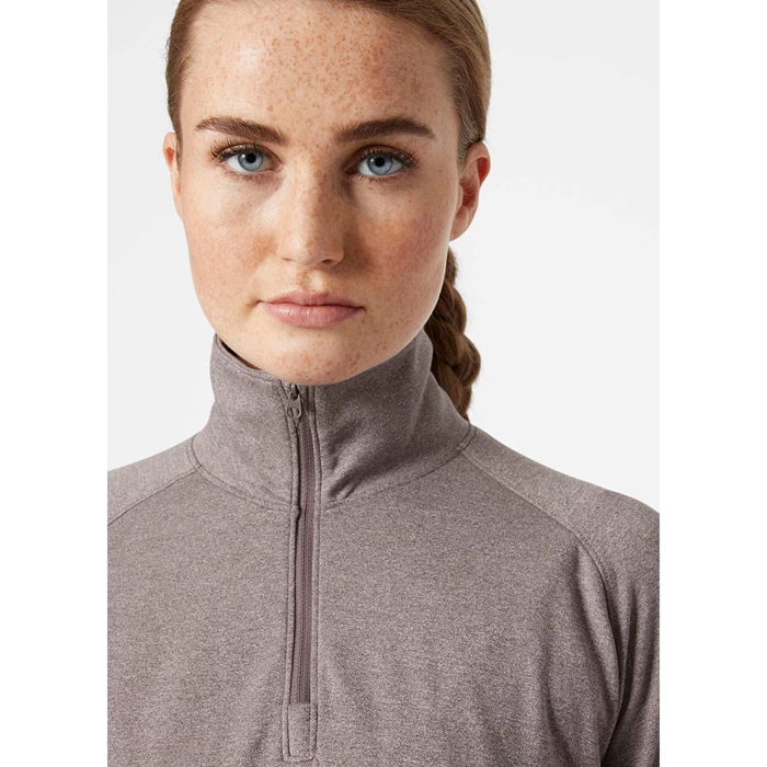 Couches Intermédiaires Actives Helly Hansen W Verglas 1/2 Zip Up Femme Grise Marron | 4617-YRTGB