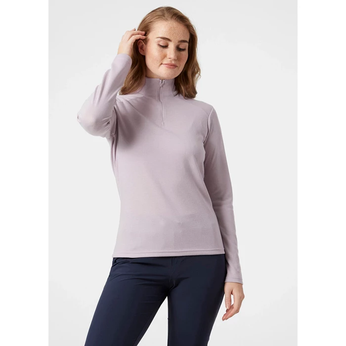 Couches Intermédiaires Actives Helly Hansen W Siren 1/2 Zip Up Pullover Femme Grise Violette | 4953-ALEYO