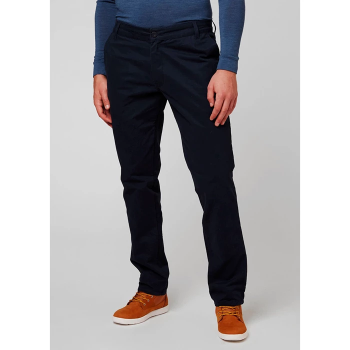 Pantalon De Voile Helly Hansen Crew Chinos Homme Bleu Marine | 7485-OWFCP