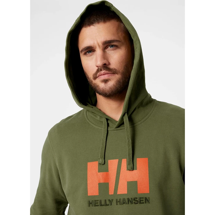 Sweats Helly Hansen Hh Logo Encapuchonné Homme Vert | 1708-SYOUB