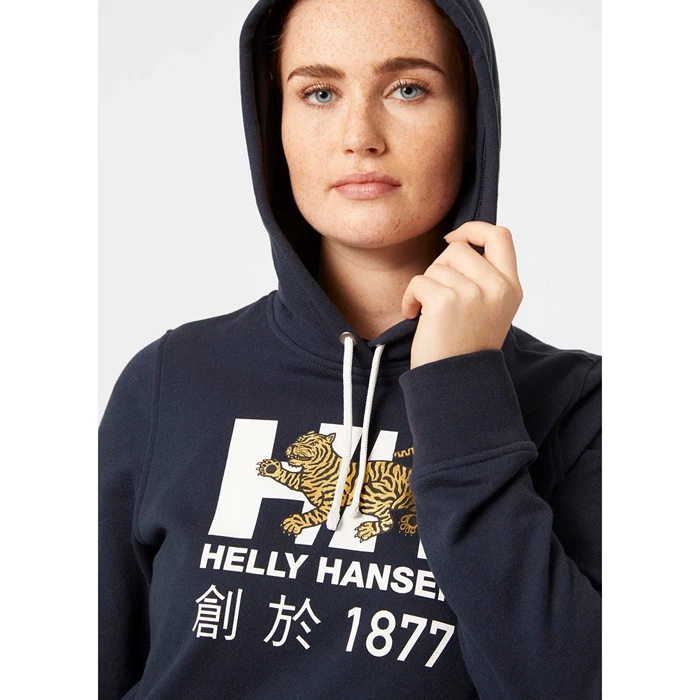 Sweats Helly Hansen W Celebrationhooded Femme Bleu Marine | 6341-GYSHP