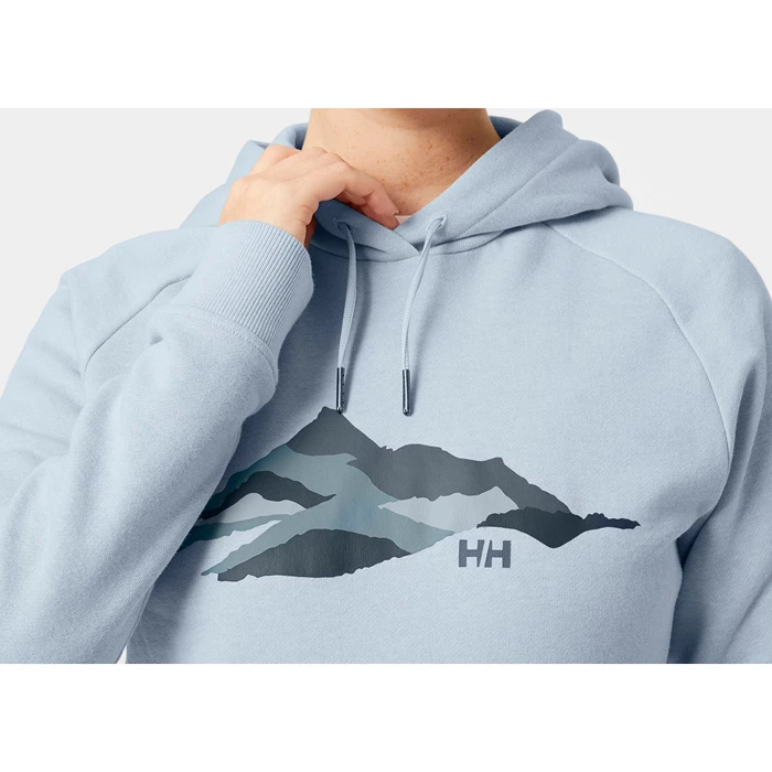 Sweats Helly Hansen W F2f Organic Cottonhooded Femme Grise Bleu | 0187-APIHT