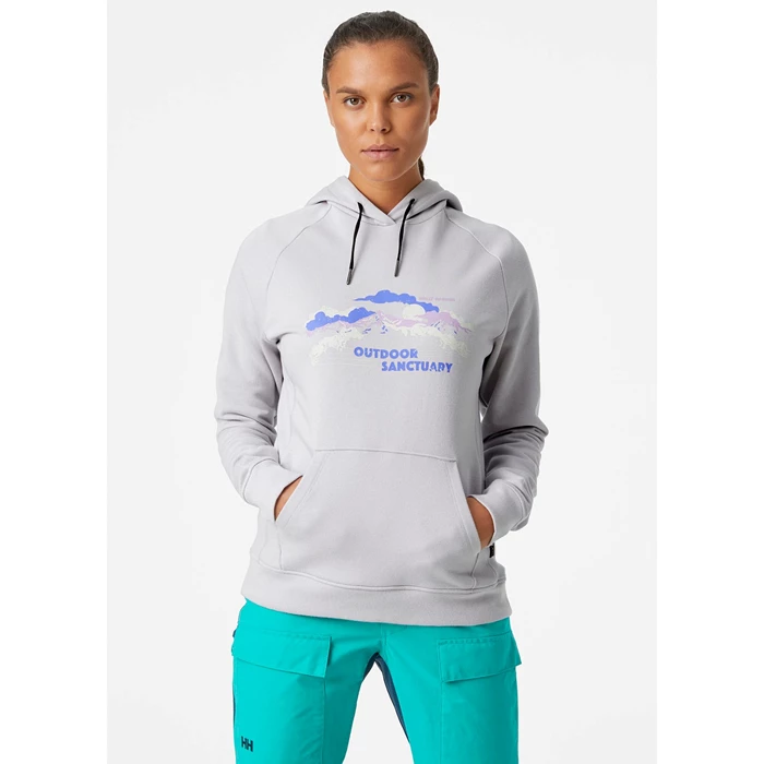 Sweats Helly Hansen W F2f Organic Cottonhooded Femme Grise | 1095-WKUCJ