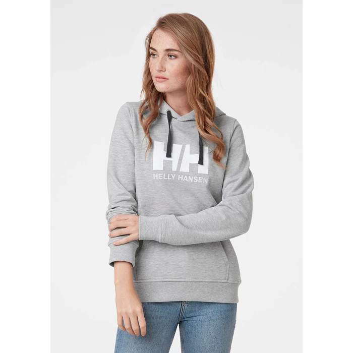 Sweats Helly Hansen W Hh Logo Encapuchonné Femme Grise | 1387-JABMX