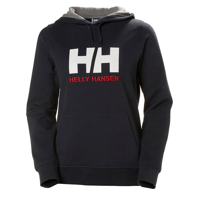 Sweats Helly Hansen W Hh Logo Encapuchonné Femme Bleu Marine | 7158-KQUNM