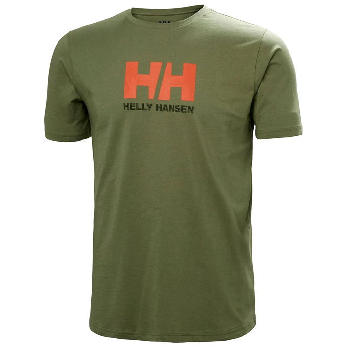 T Chemises Helly Hansen Hh Logo Homme Vert | 3285-GXNPM