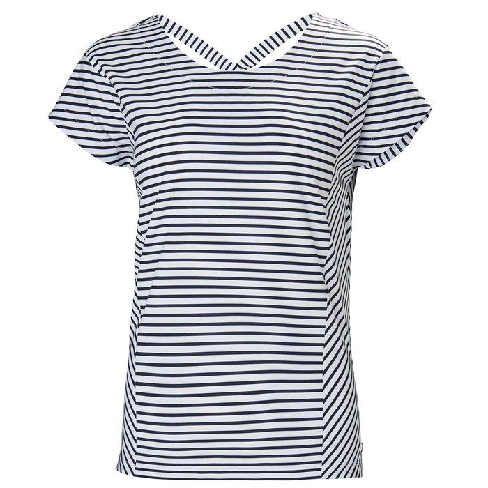 T Chemises Helly Hansen W Siren Femme Bleu Marine Stripes | 7253-VWIZE