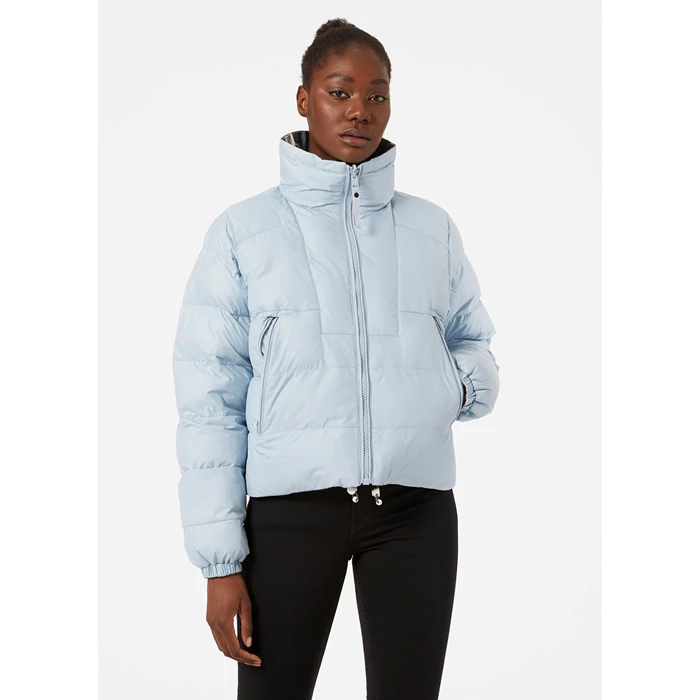 Vestes D'hiver Helly Hansen W Reversible Puffer Femme Grise Bleu | 9084-NKOVZ