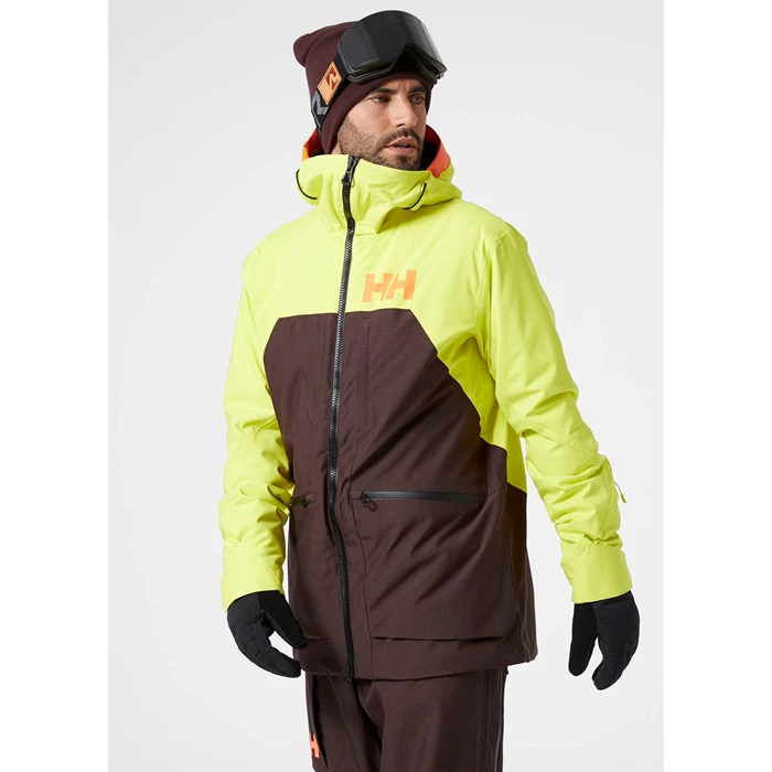 Vestes De Ski Helly Hansen Straightline Lifaloft 2.0 Homme Grise Marron | 6539-XCSMW