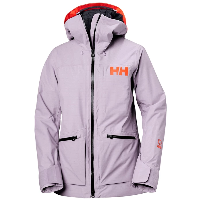 Vestes De Ski Helly Hansen W Powderqueen 3.0 Femme Violette Grise | 1390-UOXCZ