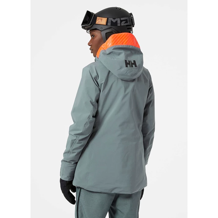 Vestes De Ski Helly Hansen W Powderqueen Infinity Femme Grise | 6481-KGQVP