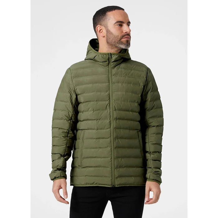 Vestes Isolées Helly Hansen Mono Materiel Encapuchonné Homme Vert | 4251-EWUIV