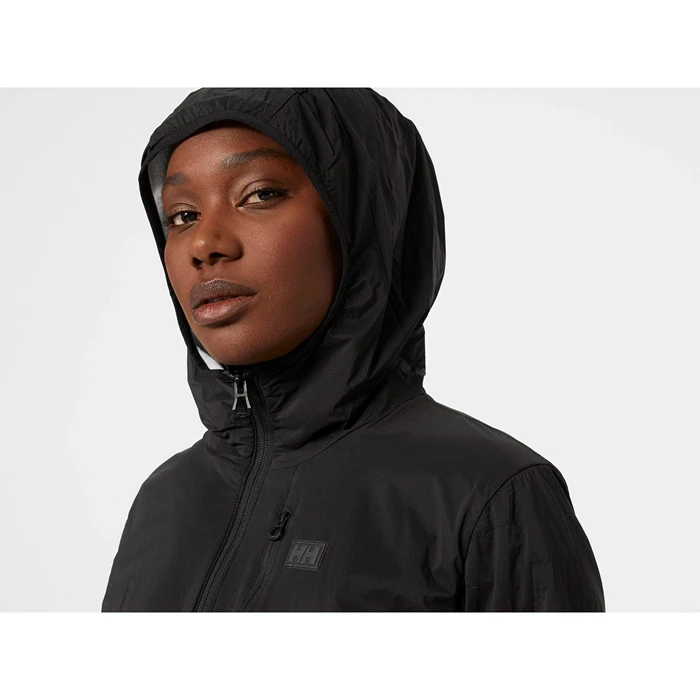 Vestes Isolées Helly Hansen W Lifaloft Air Encapuchonné Femme Noir | 7289-COPLX