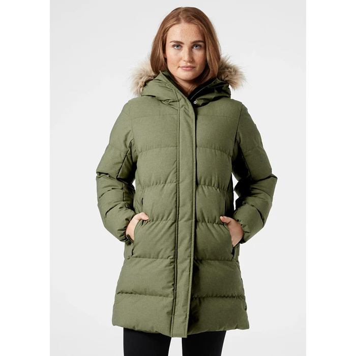 Vestes Parkas Helly Hansen W Blossom Puffy Femme Grise Vert | 6298-SDGOK